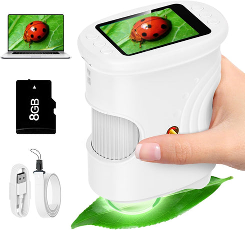 Alotwan Kids Microscope Handheld - Digital 1000X Zoom Mini Pocket Microscope, HD Photo