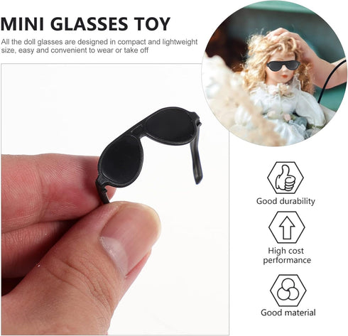 TOYANDONA 80pcs Doll Sunglasses, Miniature Sunglasses Costume Accessories for Dollhouse Crafts