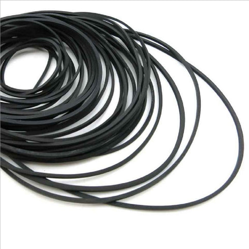 Set of 30-40pcs Black Rubber Pulley Belts, Engine Drive Belts for DIY Toy Module Car Transmission