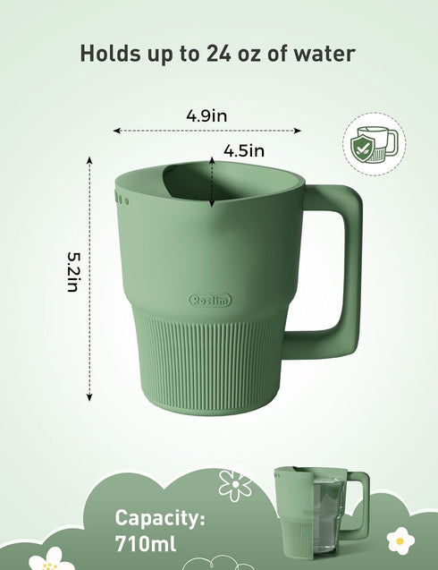 Roslim Silicone Baby Bath Rinse Cup - Shampoo & Body Washing Rinser for Kids & Toddlers, Lightweight Bath Cups