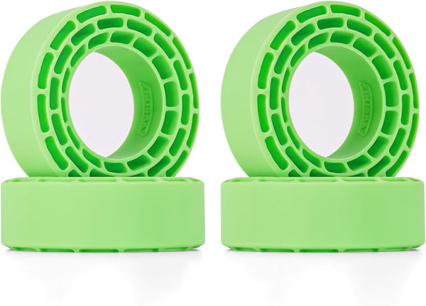 INJORA Silicone Rubber Inserts for 68-72mm 1.3" Tires, 4pcs (Green)
