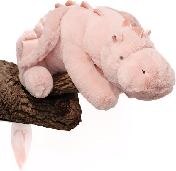 40In 2Lb Weighted Stuffed Animals, Cute Pink Plush Dragon Toy for Kids and Adults