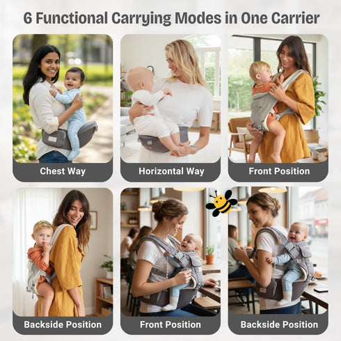 6 1 744 lbs in Hip Carrier for Baby - Easy to Wear Ergonomic Front Facing Baby Carrier with Hip Seat for - Baby Harness