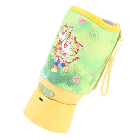 Depisuta 7 Portable Bottle Warmer, Adjustable Levels Multifunctional Intelligent Heating Milk Warmer with Temperature