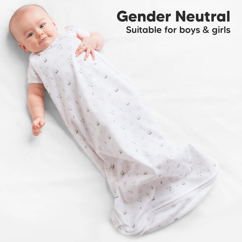 1-Pack 100% 0.5TOG 6-18 Organic Baby Sleep Sacks, Cotton - Soft & Breathable Baby Wearable Blanket, Toddler Sleeping