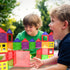 Desire Deluxe Magnetic Tiles Building Blocks Toy - STEM Educational Magnet Set for Kids, 57PC