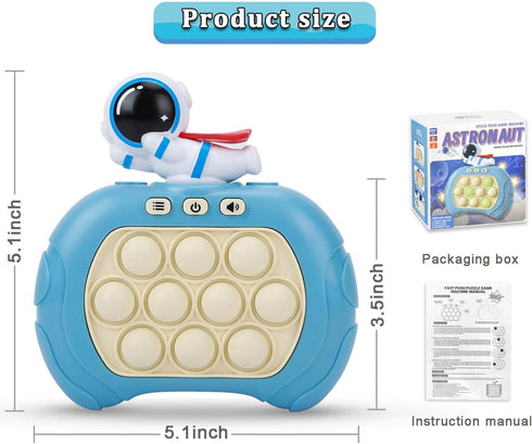 Fast Push Bubble Game for Kids & Adults, Version 2, Light Up Handheld Fidget Toy for 8-12 Year Olds