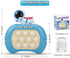 Fast Push Bubble Game for Kids & Adults, Version 2, Light Up Handheld Fidget Toy for 8-12 Year Olds