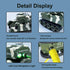 Ouhgnoh 1/72 Mini WWII Gray German Tiger RC Tank Toy Scale Model Electronic Radio Remote Control Vehicle Tank