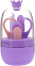 Toyvian Nail Clipper Set for Newborns and Babies, Purple 4pcs Grooming Kit