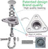 Stainless Steel Hanger with Smooth Swing Bearings - Heavy Duty 180°+360° Swivel Hook, 1500 lb Capacity for Hammock Chair