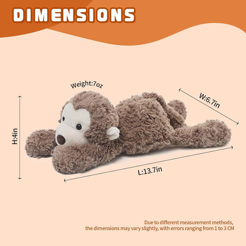 TYOMXA 14" 7 OZ Monkey Cute Stuffed Animals,Sensory Comfort Plush Throw Pillow Toy,Monkey Plush Toys for Stress Relief