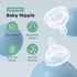 Momcozy Momcozy (Pack 2) Soft Baby Nipple Premium Natural Flow Silicone for Wide-Neck Bottles, BPA-Free, Perfectly