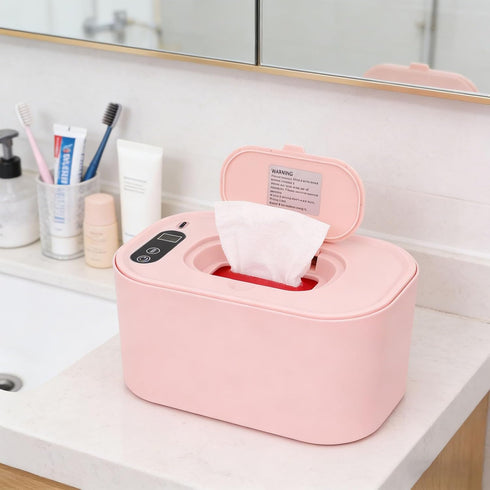 NOENNULL 80 Baby Wipe Warmer Top Heating Baby Wet Wipes Warmer Dispenser with Digital Display, Holds Wipes, for Home