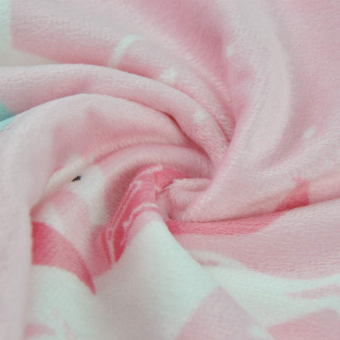 BORITAR Unicorn Baby Blanket, Soft Minky with Double Layer Dotted Backing, 30 x 40 Inch Pink