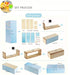 1:24 Cool Beans Boutique Miniature Dollhouse DIY Kit - Wooden Blue Townhouse with Pool