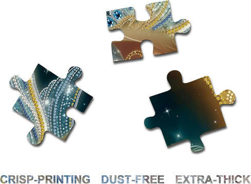 BBOLDIN 1000 1000 Beautiful Moon Angel Puzzles for Adults Pieces, Colorful Diamond Gem Aesthetic Jigsaw Puzzles