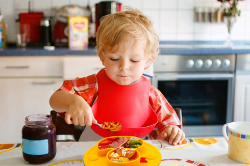 Baby Plate Silicone Toddler Plates Suction Placemat Divided Dishes for Kids and Infants One-Piece Strong Suction, BPA
