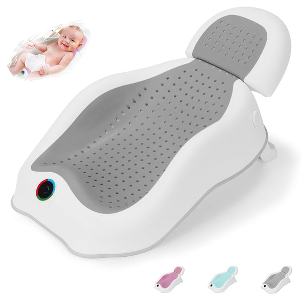 Baby Bath Support,Ideal for Babies Less Than 6 Months Old,with Thermometer-Adjustable Slope