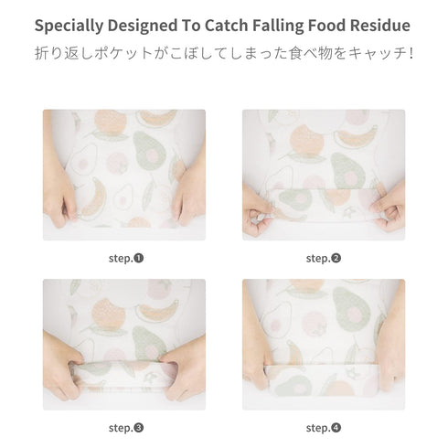 Poksun (60PCS) Baby and Infant Disposable Travel Bibs - Soft, Leakproof, for Toddlers Babies, Feeding, Traveling, Fruit