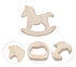 Baby Teething Toys - Penta Angel 10Pcs Natural Wooden Teething Animal Rings for Newborns