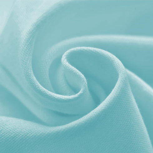 Biloban Crib Sheets Fitted, 2 Pack - Neutral Toddler Bed Sheets for Baby Boys and Girls, Grey & Aqua, 52”X 28”