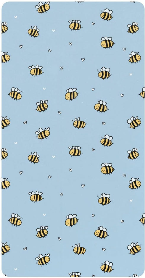 miaozhen Cotton Crib Sheets for Baby Boys Girls Soft Breathable Naughty Animal Bees
