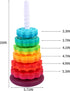 Spinning Stacking Toys – Rainbow Tower – Kids Stackable Spinning Toy for Toddlers 1-3 – Builds Sensory and Motor Skills