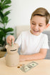 Neutral Silicone Teddy Bear Coin Bank for Kids, Baby, and Toddler. Unbreakable Piggy Bank for Kids -Nursery Decor