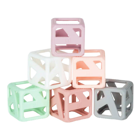 Malarkey Kids Stack N Chew - Mini Cubes Baby Chew Toy Monochrome