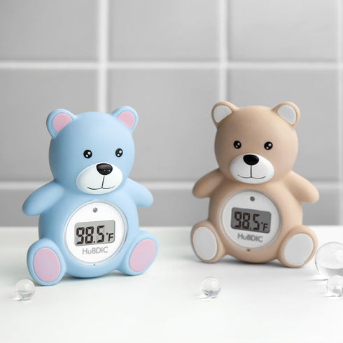 2in1 HubiBaby Baby Bath Thermometer & Digital Room Temperature, Kids Bathroom Safety Products with Temperature Warning