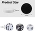 30 Pieces Backgammon Pieces Checkers 1.25 Inch Replacement Checkers Board Game Pieces Playing Game Chips with 5 Dice and Drawstring Storage Pouch for Checkers Game Supplies (Black and White)