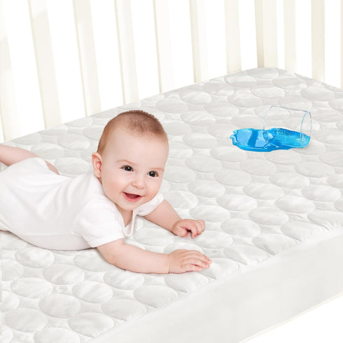 52 28), Biloban Crib Mattress Protector Pad Waterproof, Toddler Waterproof Crib Mattress Cover, Machine Washable