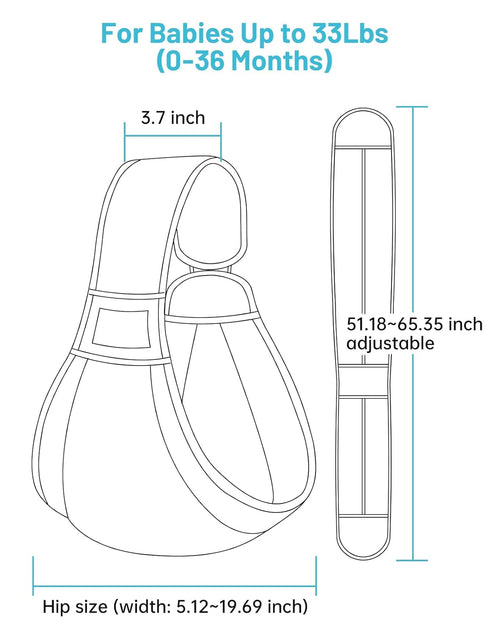 3D 33 lbs, Baby Sling Carrier, Cotton and Breathable Mesh, Ergonomically Adjustable Baby Carrier Newborn to Toddler