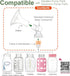 Maymom Pump Parts 2X Detachable Breastshield (24mm) with Valve Membrane and Connector, Compatible with Medela Breast