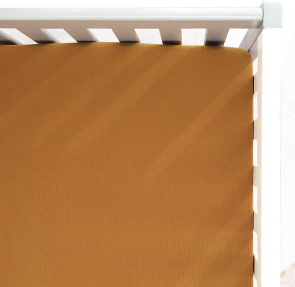 GRSSDER Soft Muslin Crib Sheet 1 Pack, 100% Cotton Crib Sheets for Boys and Girls, Fall Yellow