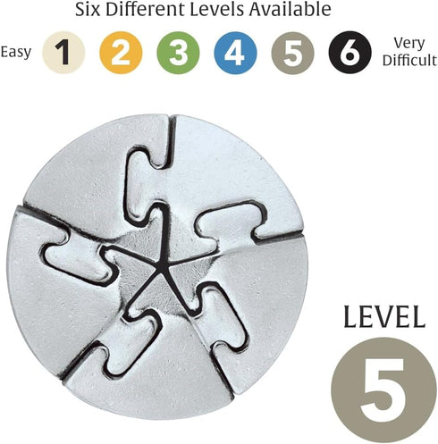 BePuzzled Spiral Hanayama Metal Brainteaser Puzzle, Mensa Rated Level 5, Ages 12 and Up