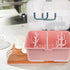 Countertop ibasenice Bottle Drying Rack with Cover Bottle Storage Box and Pacifier Organizer for Home Kitchen Use