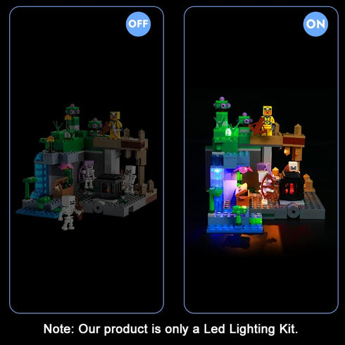 VONADO LED Light for Lego Minecraft The Skeleton Dungeon 21189, Lighting Set Compatible with Lego 21189