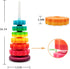 1-3 LUCKFUTURE Educational Spinning Stacking Toys, Rainbow Stacking Rings Baby Toy, Montessori Sensory Learning Toy