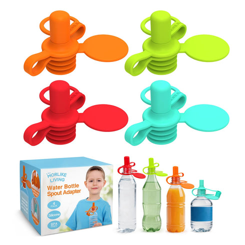 Morlike Living Water Bottle Spout Adapter, Silicone Baby Water Bottle Adapter for