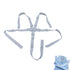 White 5 Point Harness Seat Belt for Strollers, Adjustable Safety Harness Strap for High Chairs and Pushchairs