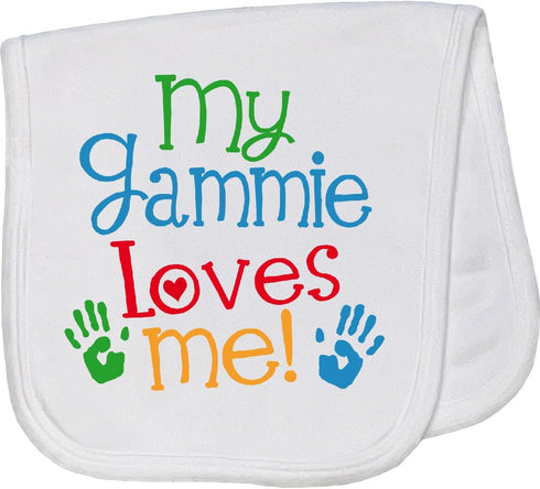 inktastic Gammie Loves Me Grandkids Baby Burp Cloth White 31ea3
