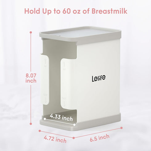 Breastmilk Freezer Organizer | Breastmilk Storage Container Storing System for Freezing Breastmilk | Use with Standard