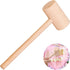 ZAUGONTW Wooden Crab Mallet for Chocolate, Mini Wooden Hammer Multi-Purpose for Kids
