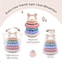 Set 6+ Baby Bear Teething & Stacking Toy - Teething Toys Silicone Teethers, Soft Baby Stacker Rings Teether, Learning