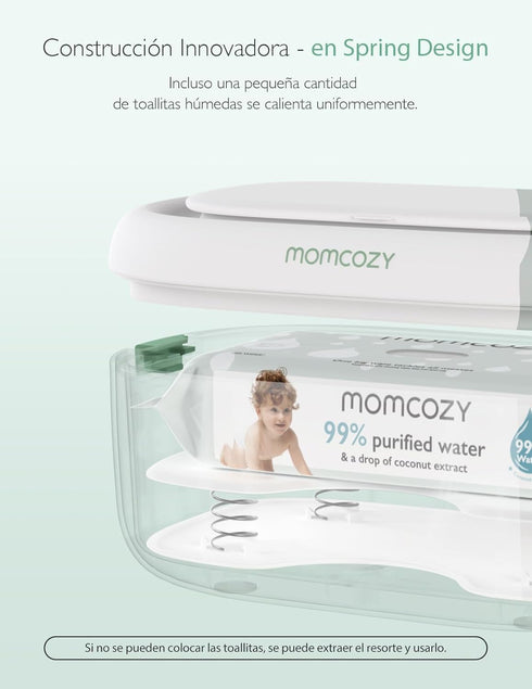 Momcozy 60-80pcs 4 Upgrade Wipe Warmer, Dual Seals for Maximum Moisture Wipe Dispenser, Innovative Spring Design