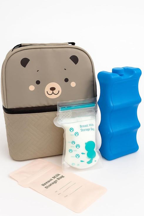 Generic breast milk cooler travel bag with an exclusive and delicate design, five Breastmilk Storage Bags are included
