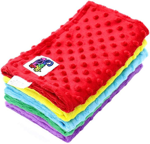 Snuggle Stuffs 5 Pack Baby Minky Dot Burp Cloths - Rainbow