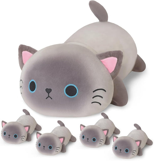 SQEQE Siamese Cat Stuffed Animals 5 in 1, Cute Siamese Cat Plush